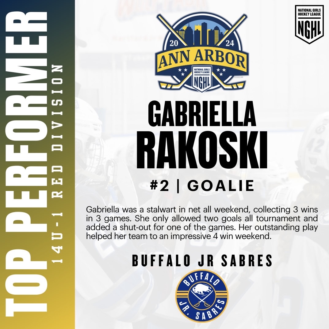 2024-25 NGHL Top Performer - Ann Arbor 14-1