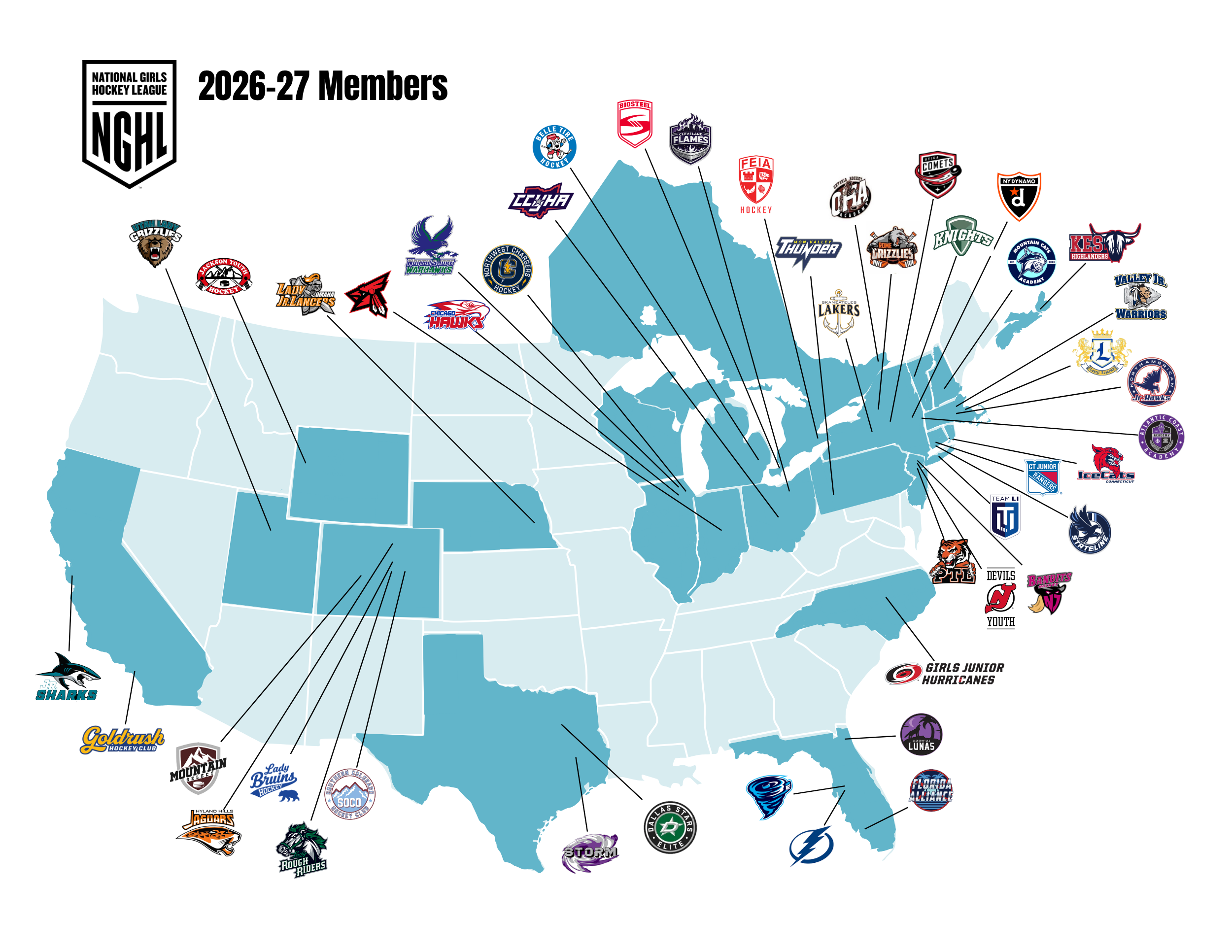 NGHL 2026-27 Map